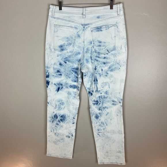 Style & Co NWOT tie dye high rise slim leg denim jeans 14 - Picture 2 of 9
